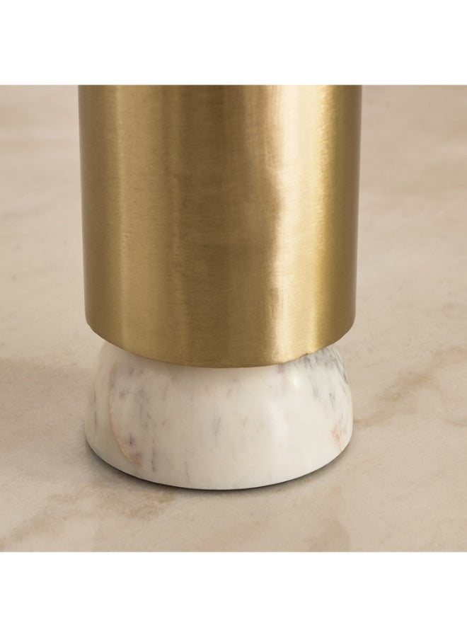 Home Box Decorative Pillar Candleholder - Gold and Marble - Image 4